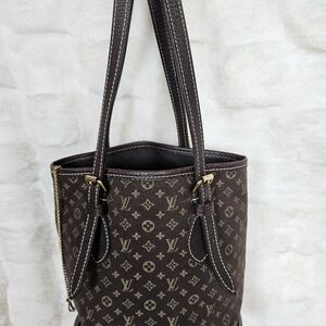 Louis Vuitton monogrammed bucket bag